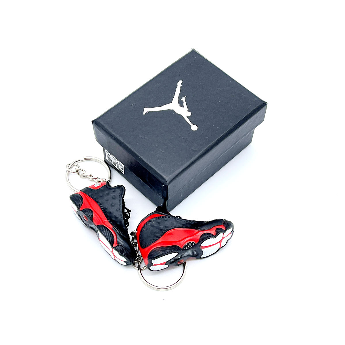 3D Sneaker Keychain- Air Jordan 13 Bred Pair - KickzStore