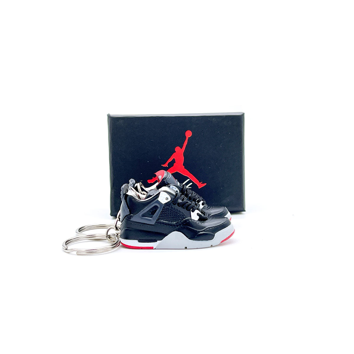 3D Sneaker Keychain- Air Jordan 4 Bred Pair