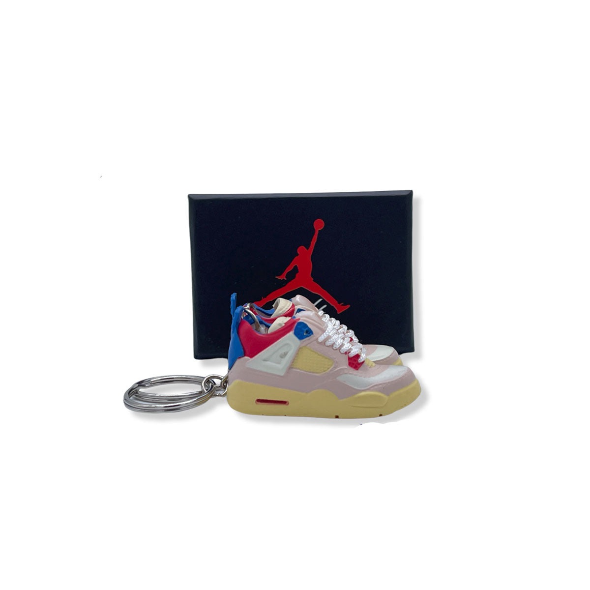 3D Sneaker Keychain- Air Jordan 4 Union Guava Ice Pair - KickzStore