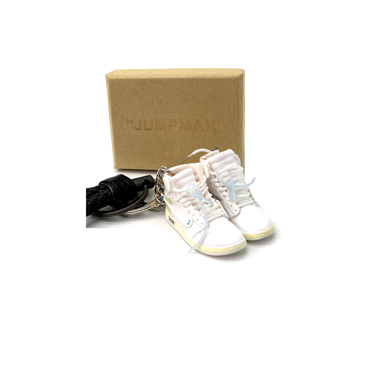 3D Sneaker Keychain- Air Jordan 1 High Off-White White Pair - KickzStore