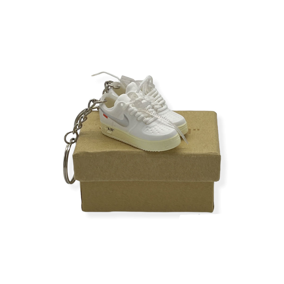 3D Sneaker Keychain- Air Force 1 Low Off White 'The Ten' Pair