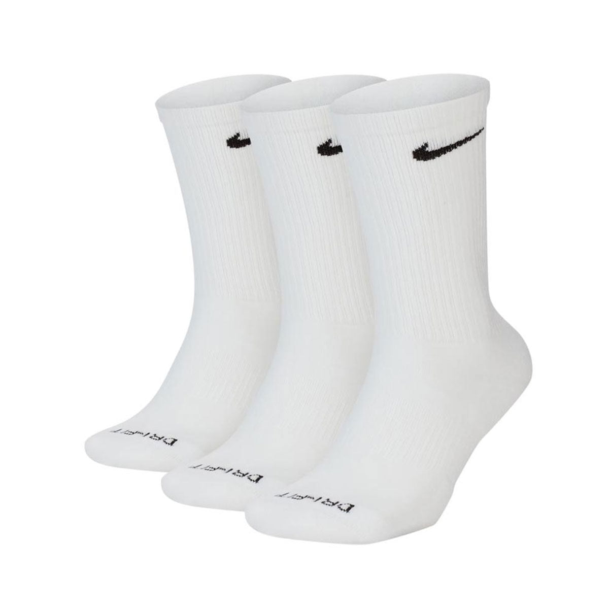 Nike Men's Everyday Plus Cushioned Training Crew Socks White - 3 Pack - KickzStore