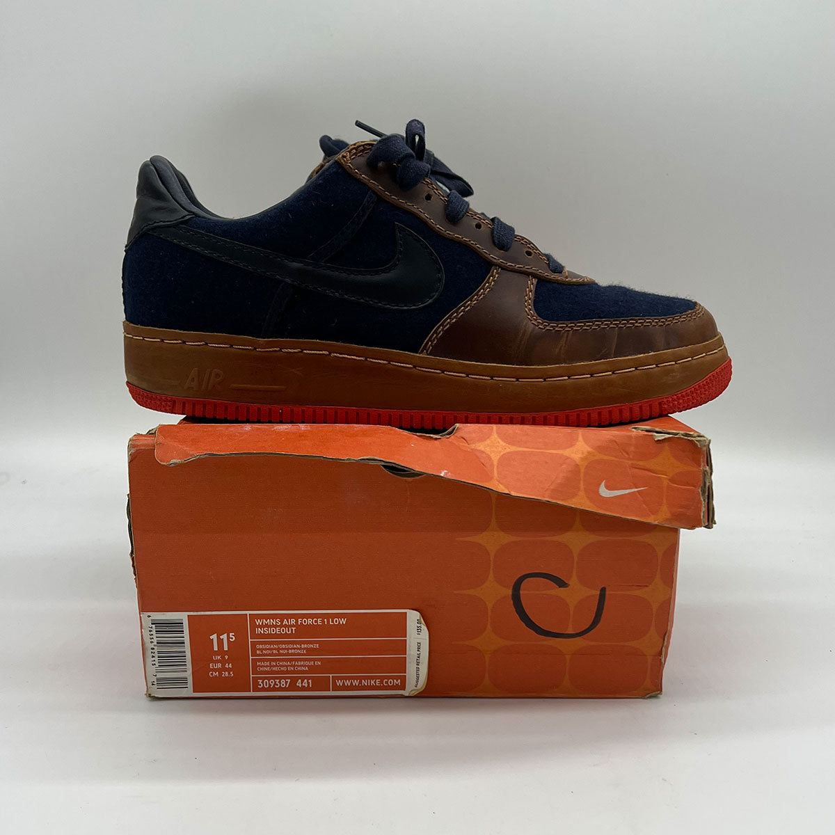 Nike Women's Air Force 1 Low Insideout (Pre-Owned) size 11.5